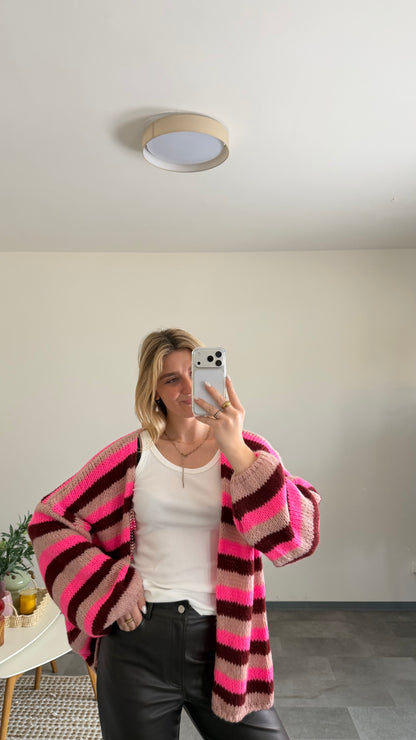 CARDIGAN BERRY PINK