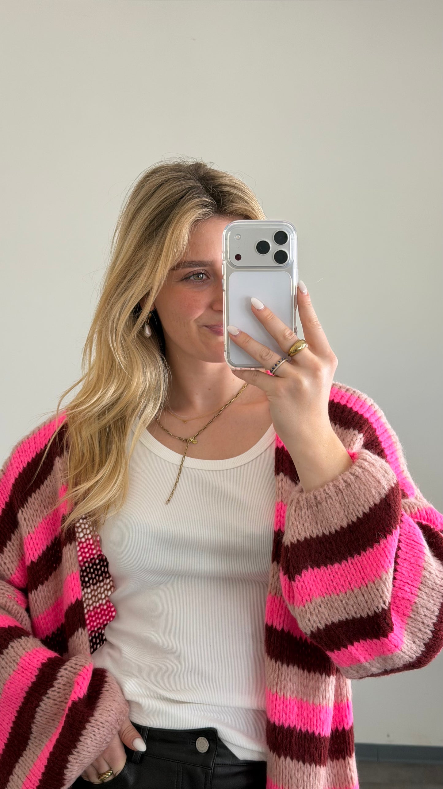 CARDIGAN BERRY PINK