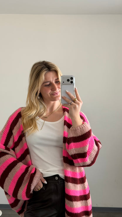 CARDIGAN BERRY PINK