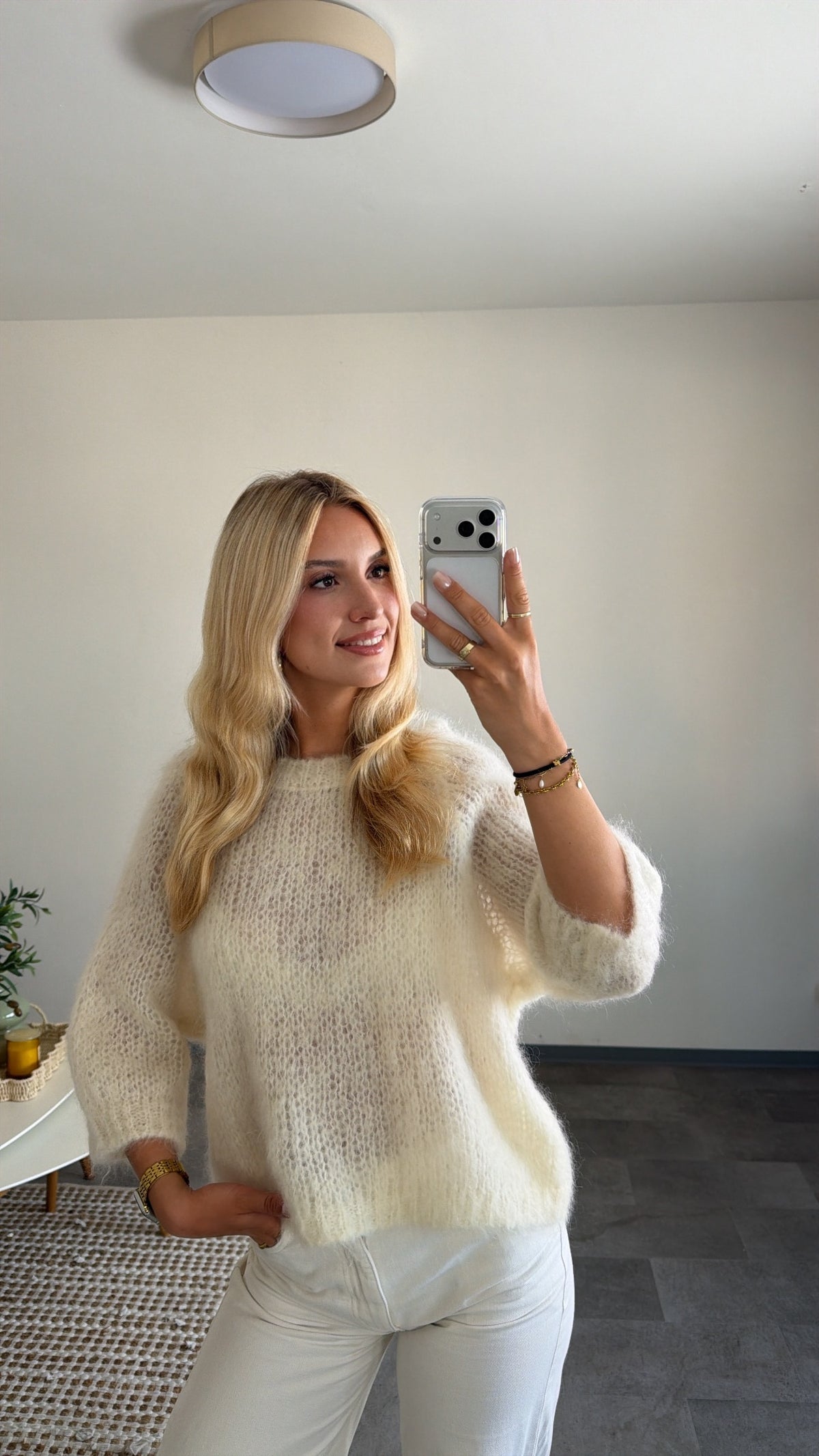 MOHAIR PULLOVER CREAM
