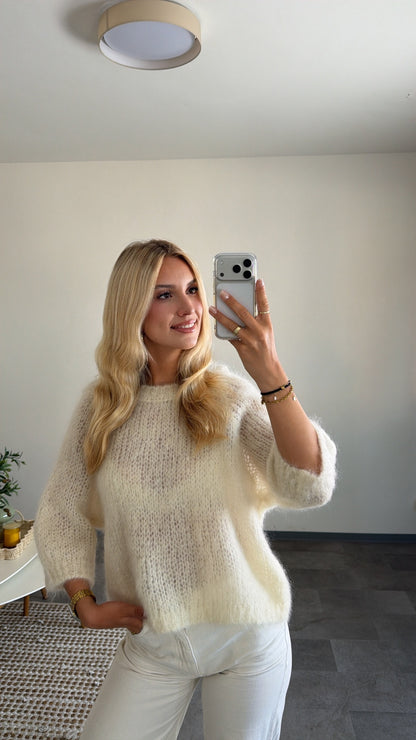MOHAIR PULLOVER CREAM