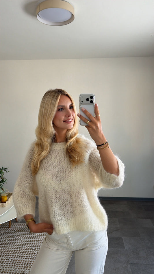 MOHAIR PULLOVER CREAM