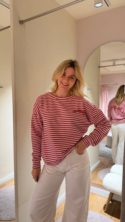 CHAMPAGNE CLUB SWEATER ROSE BURGUNDY