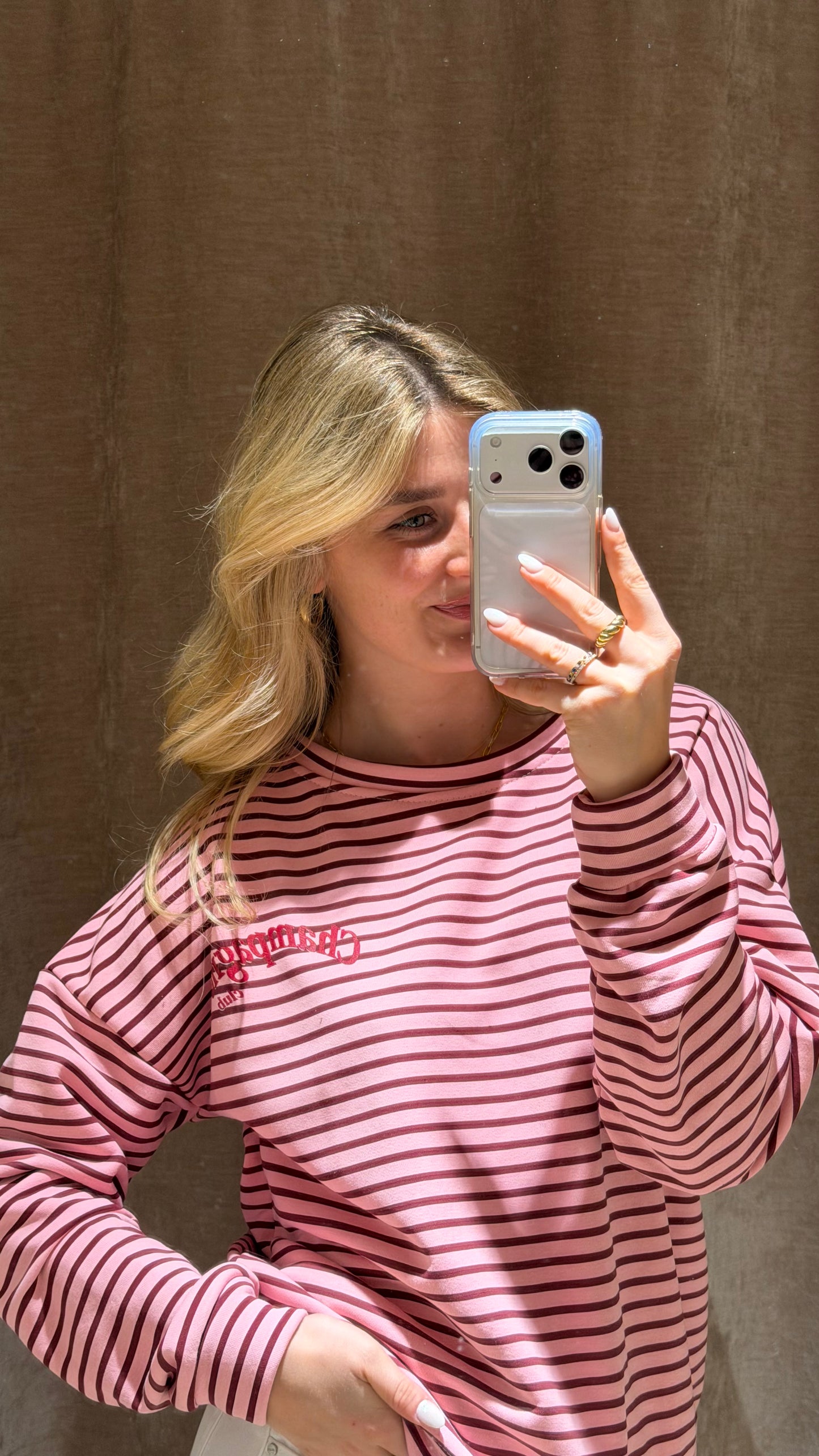 CHAMPAGNE CLUB SWEATER ROSE BURGUNDY