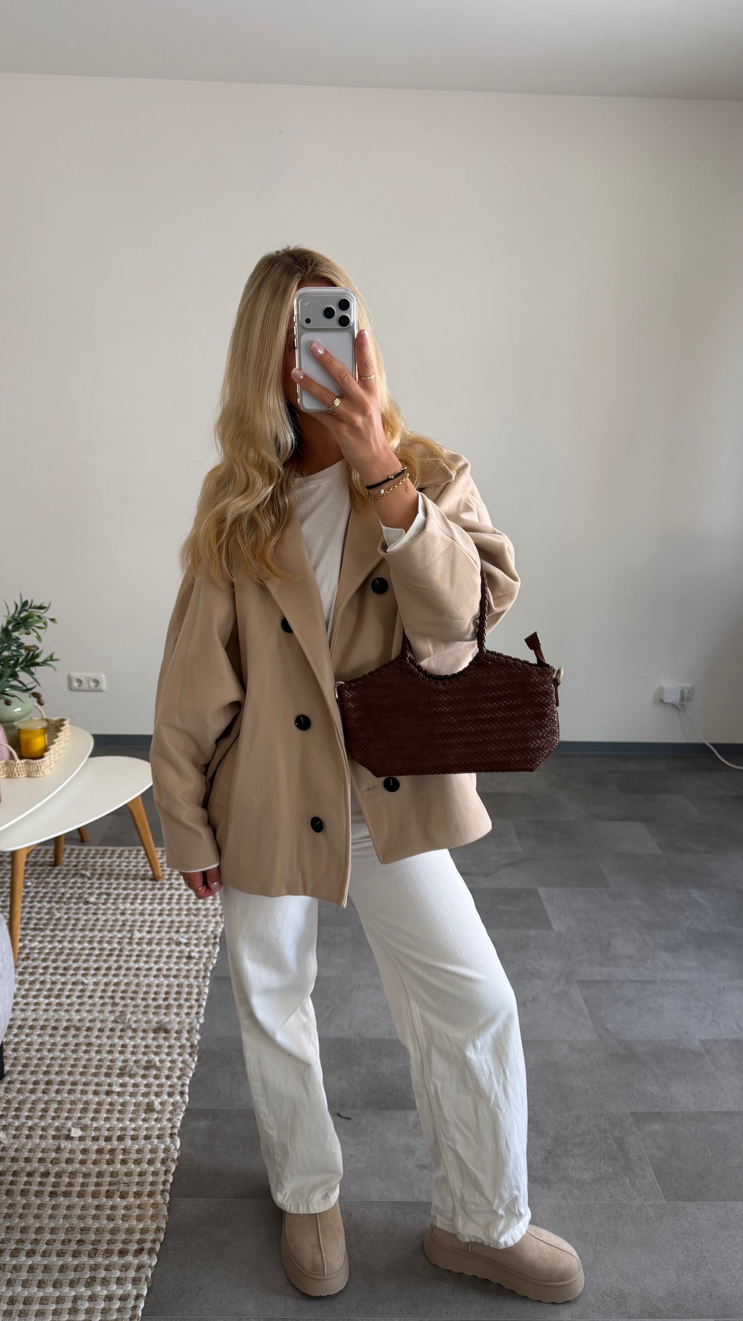 OVERSIZE SHORT COAT BEIGE