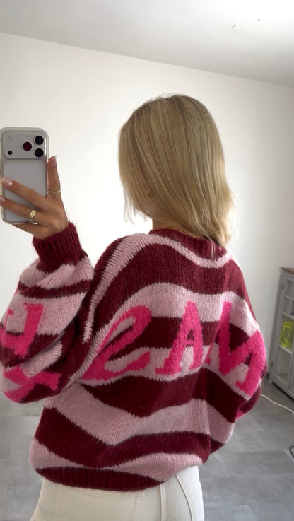NAMASTE PULLOVER BURGUNDY ROSE