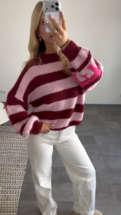 NAMASTE PULLOVER BURGUNDY ROSE