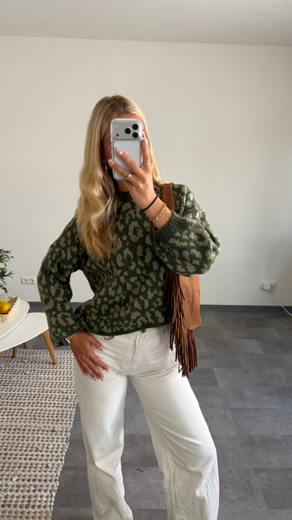 LEO KNIT PULLOVER GREEN
