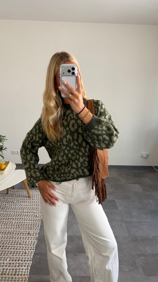 LEO KNIT PULLOVER GREEN
