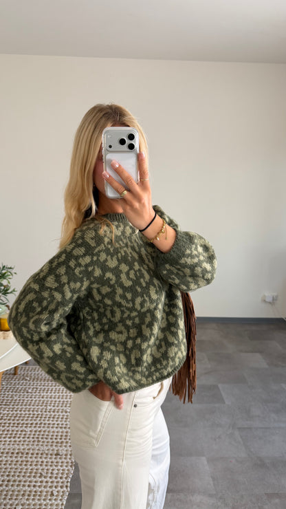 LEO KNIT PULLOVER GREEN
