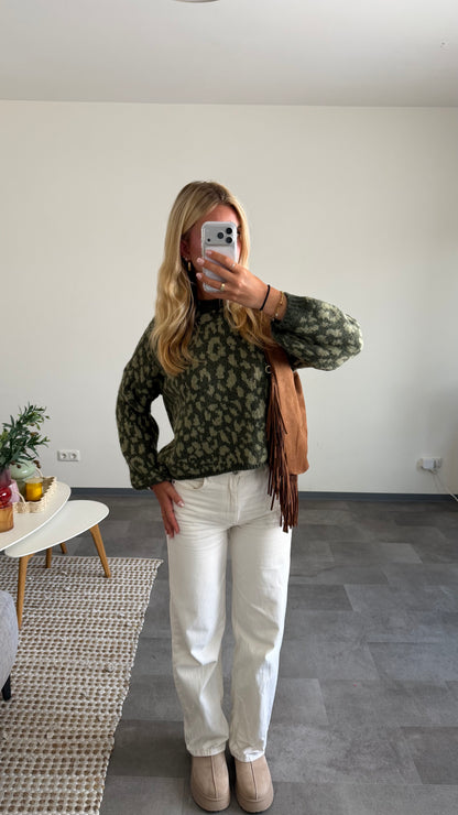 LEO KNIT PULLOVER GREEN