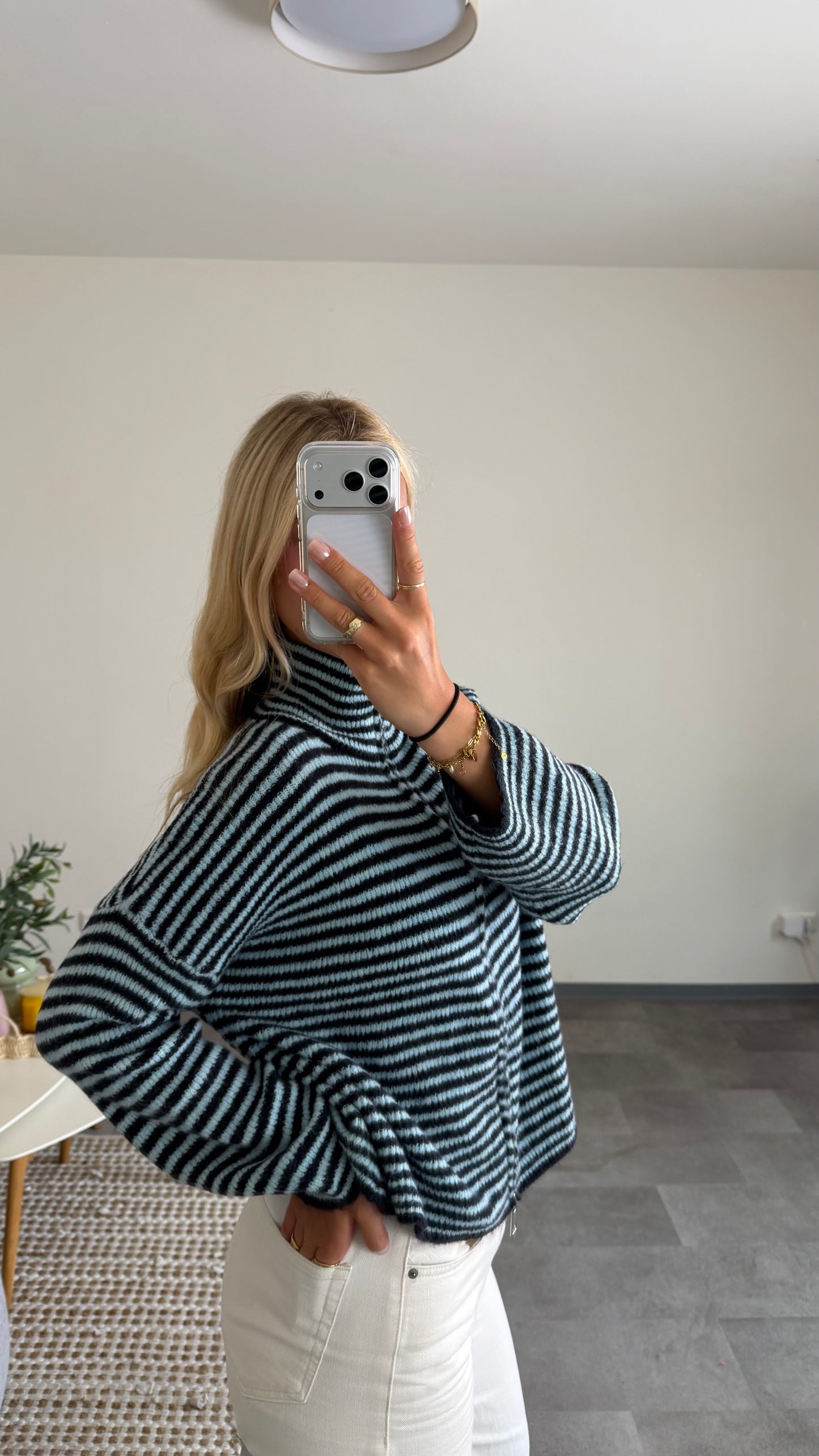 ZIP CARDIGAN BLUEBERRY