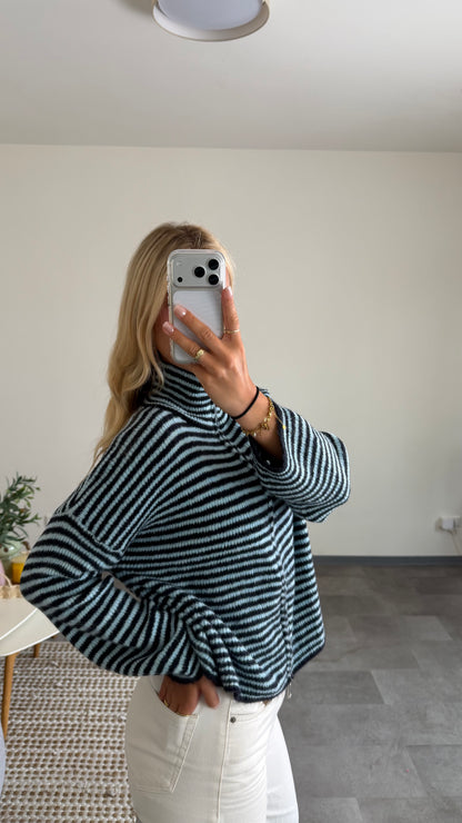 ZIP CARDIGAN BLUEBERRY
