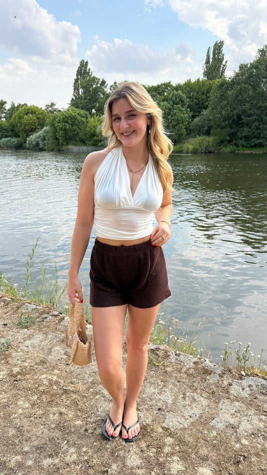 WAFFLE KNIT SHORTS