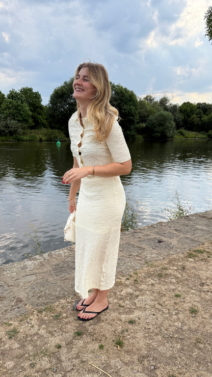 TEXTURED TOP & MAXI SKIRT
