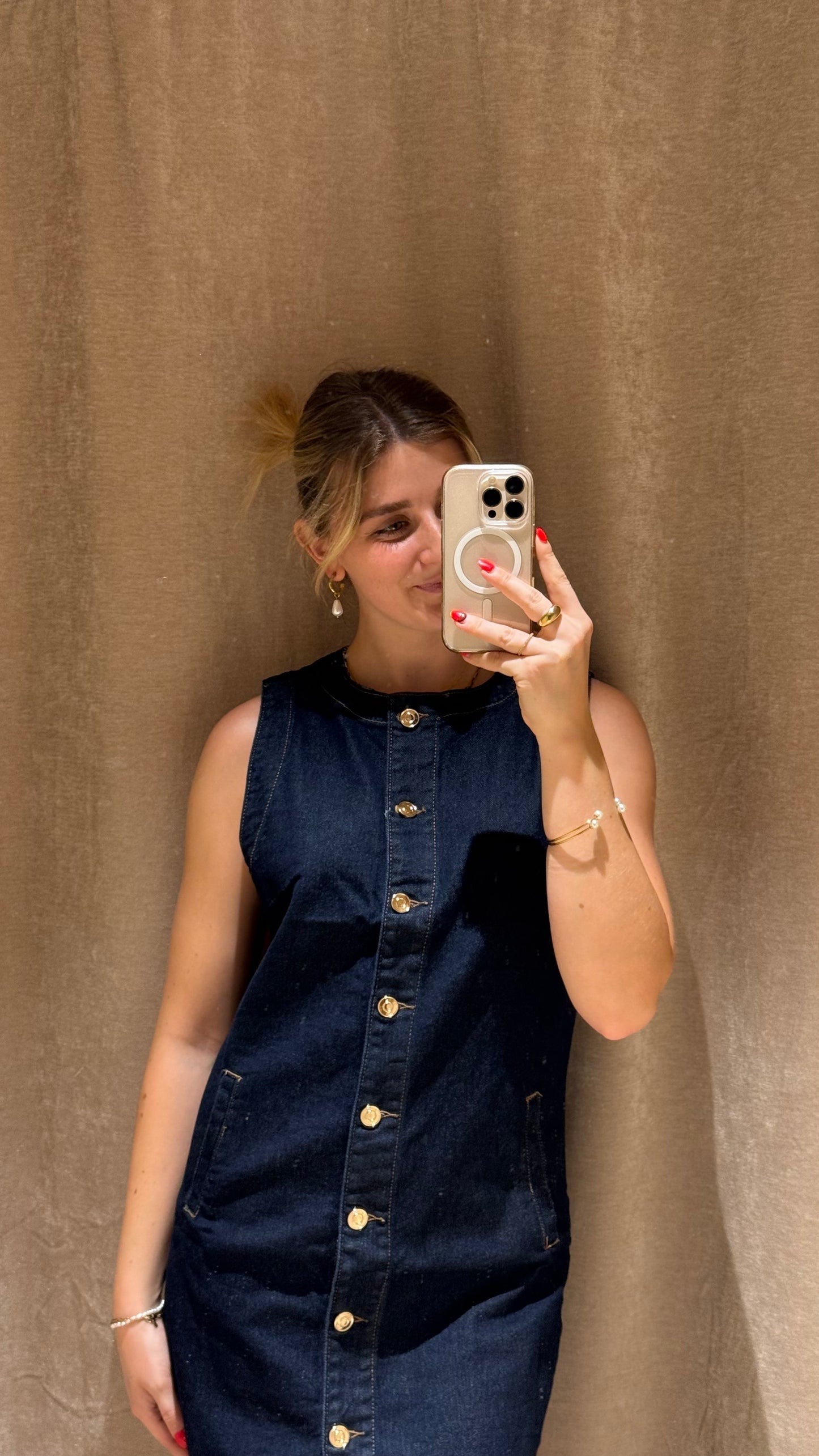 DENIM MINI DRESS