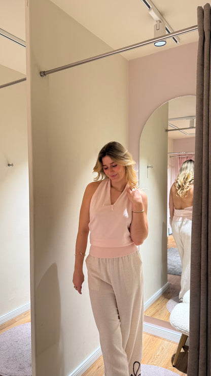 SOFT KNIT NECKHOLDER TOP