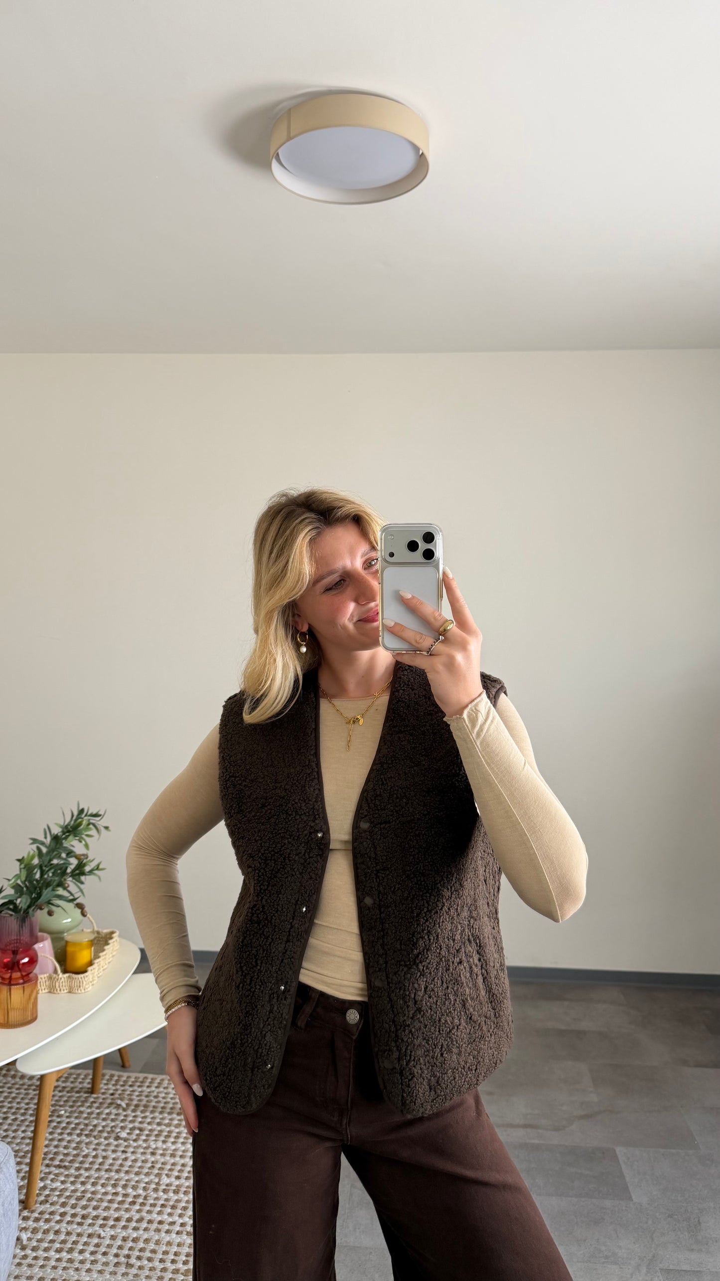 TEDDY VEST BROWN