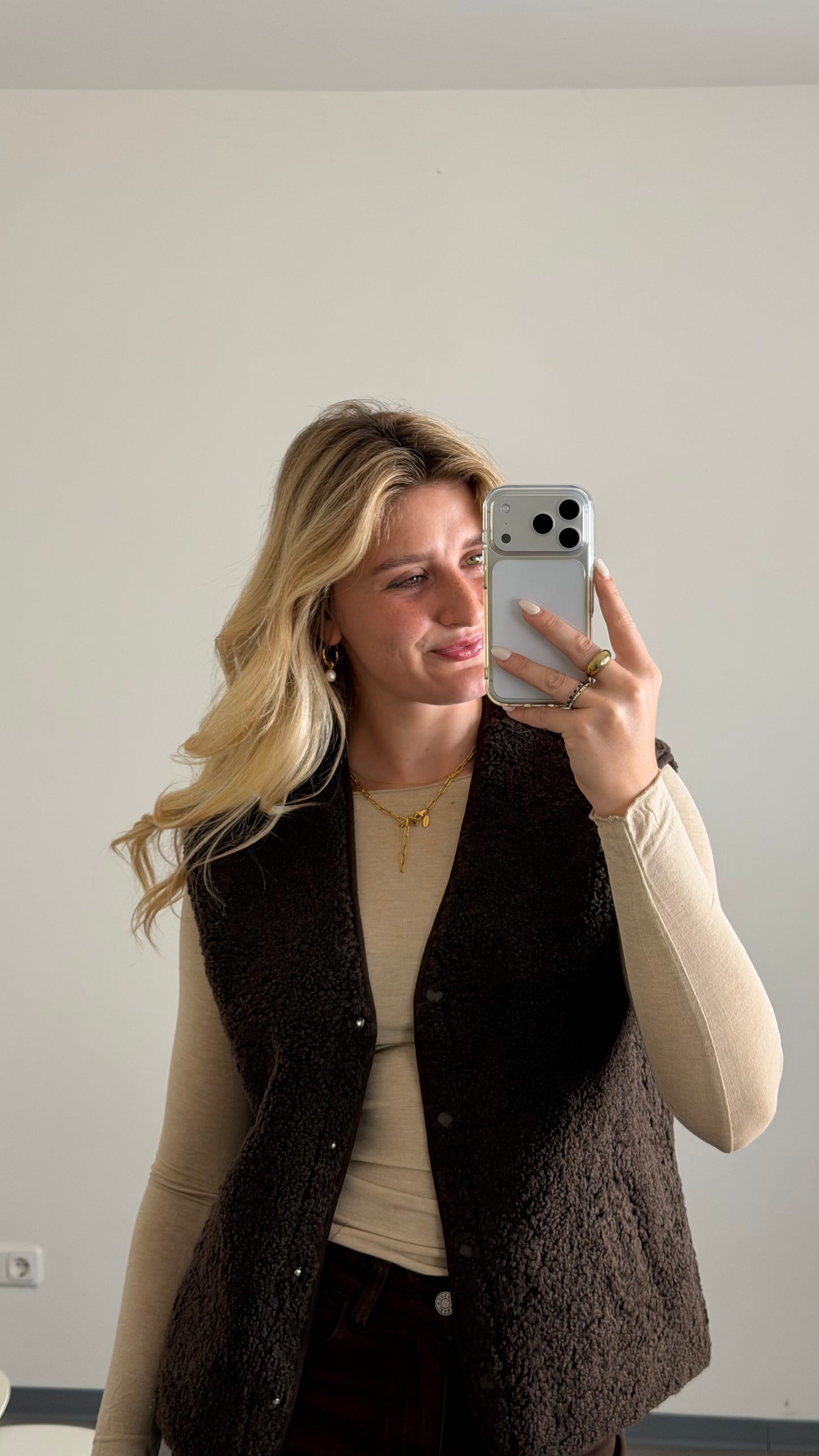 TEDDY VEST BROWN