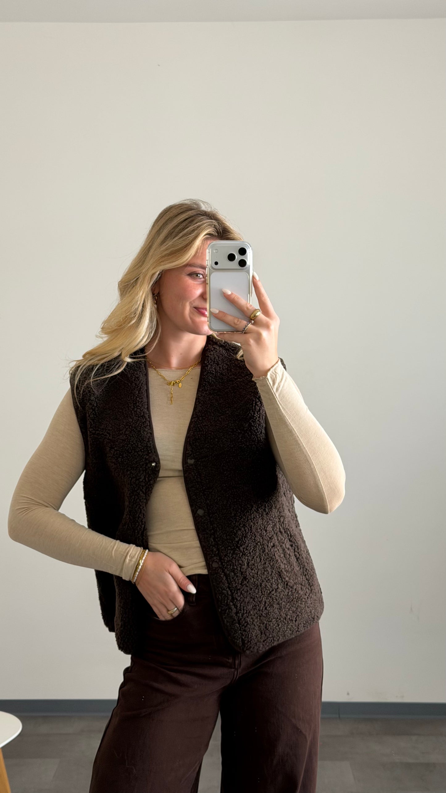 TEDDY VEST BROWN