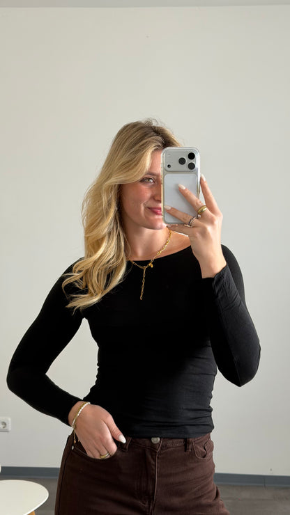 SEAMLESS LONGTOP BLACK