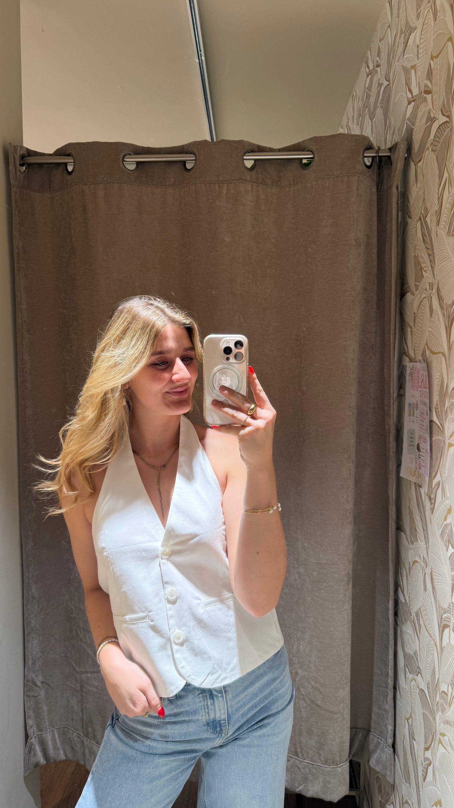 LINEN NECKHOLDER VEST