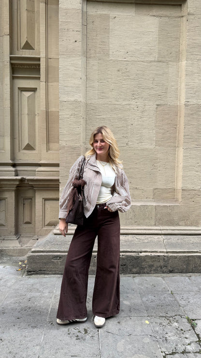 LIGHT CHECK BOMBER JACKET