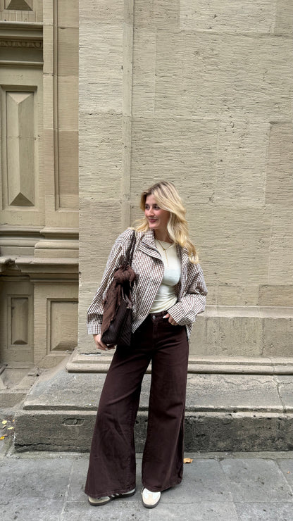 LIGHT CHECK BOMBER JACKET