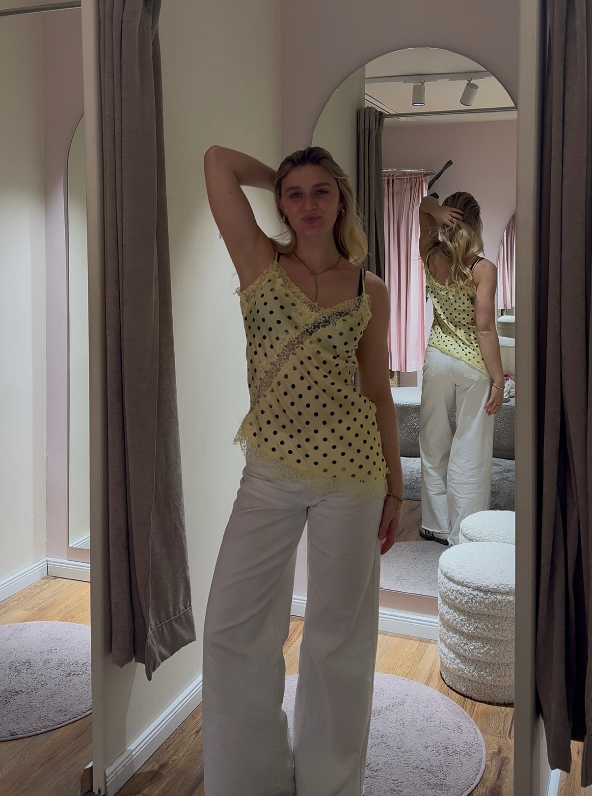 SPITZEN PUNKTE TOP YELLOW