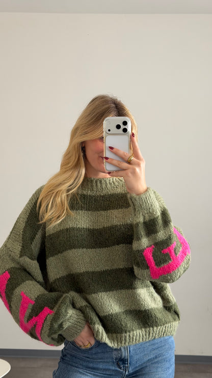 NAMASTE PULLOVER GREEN
