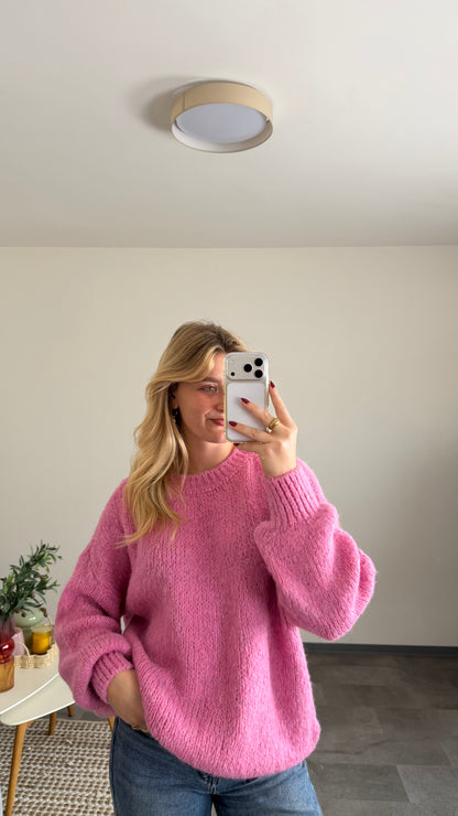 BASIC KNIT PULLOVER PINK