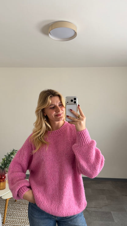 BASIC KNIT PULLOVER PINK