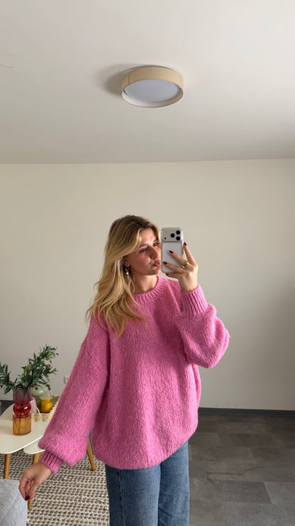 BASIC KNIT PULLOVER PINK
