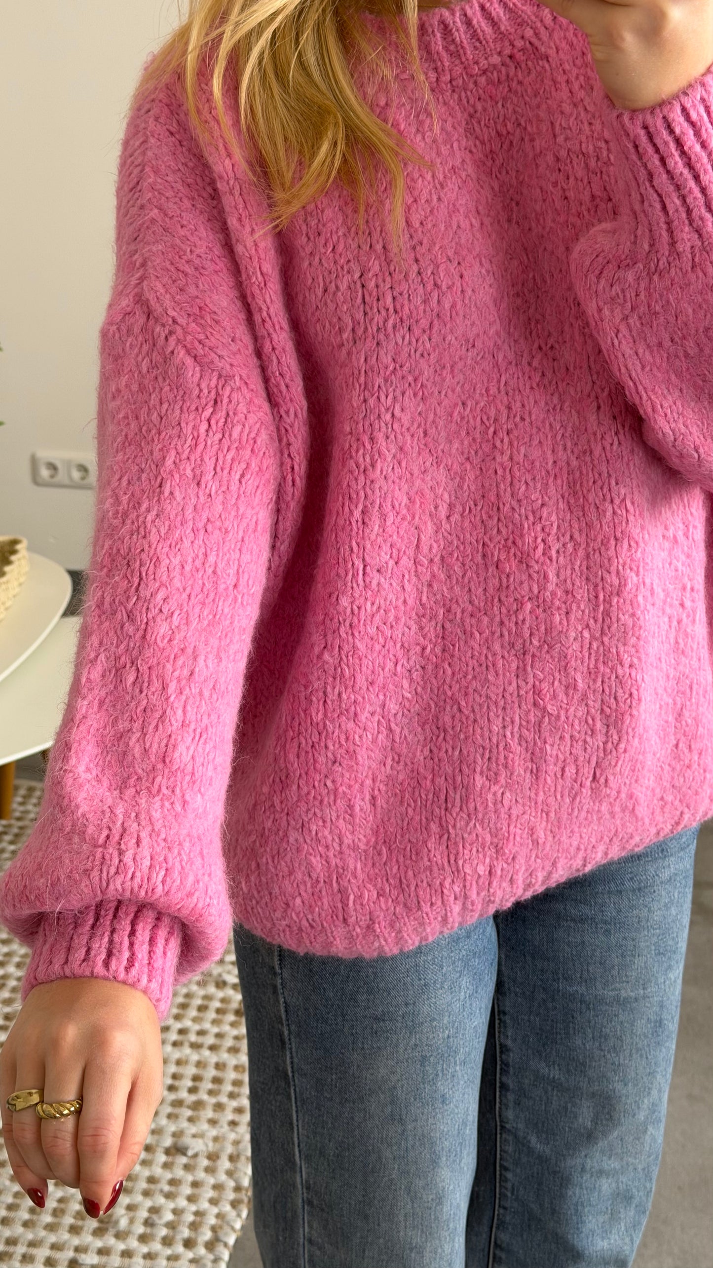BASIC KNIT PULLOVER PINK