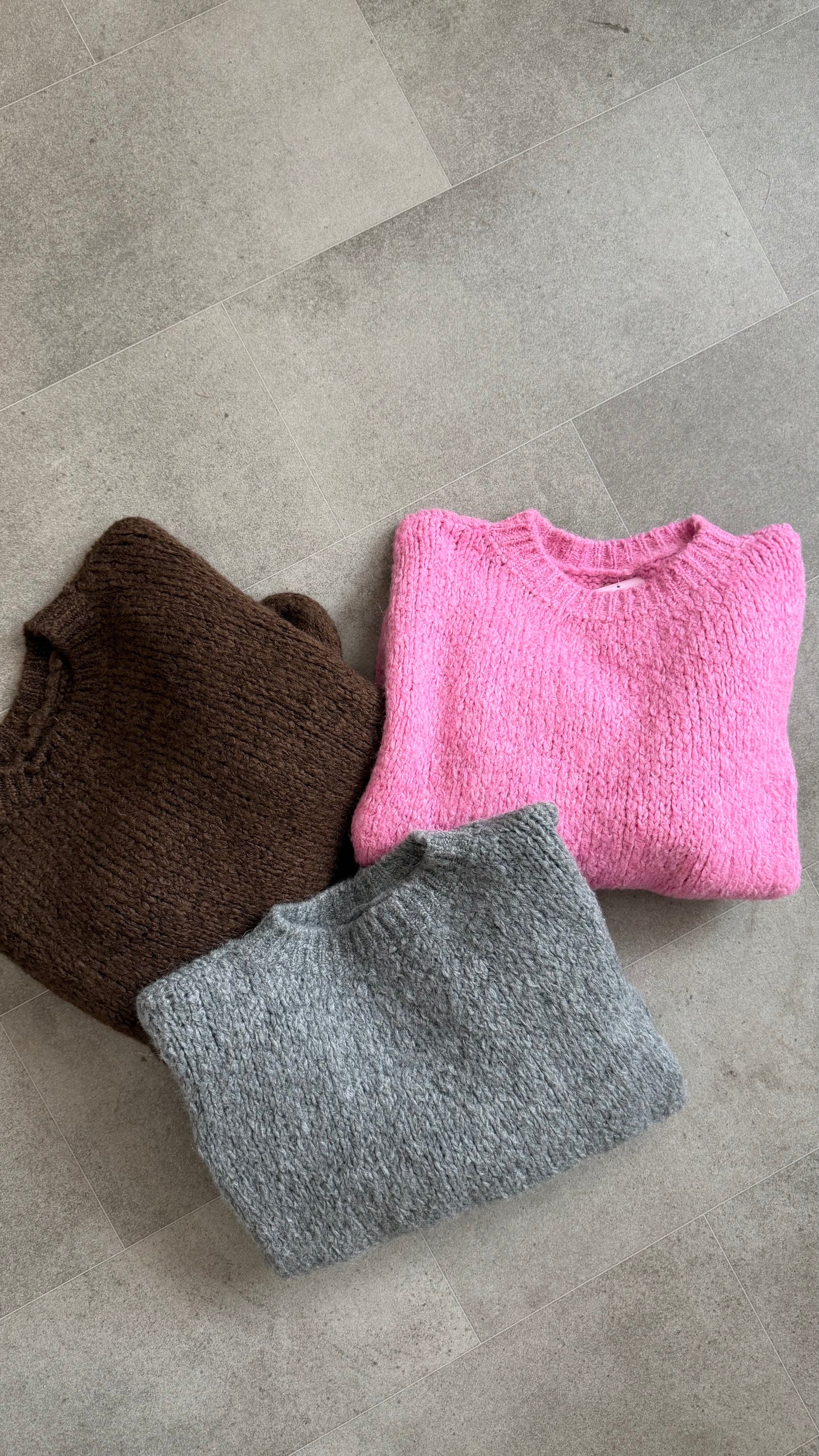 BASIC KNIT PULLOVER CHOCLATE