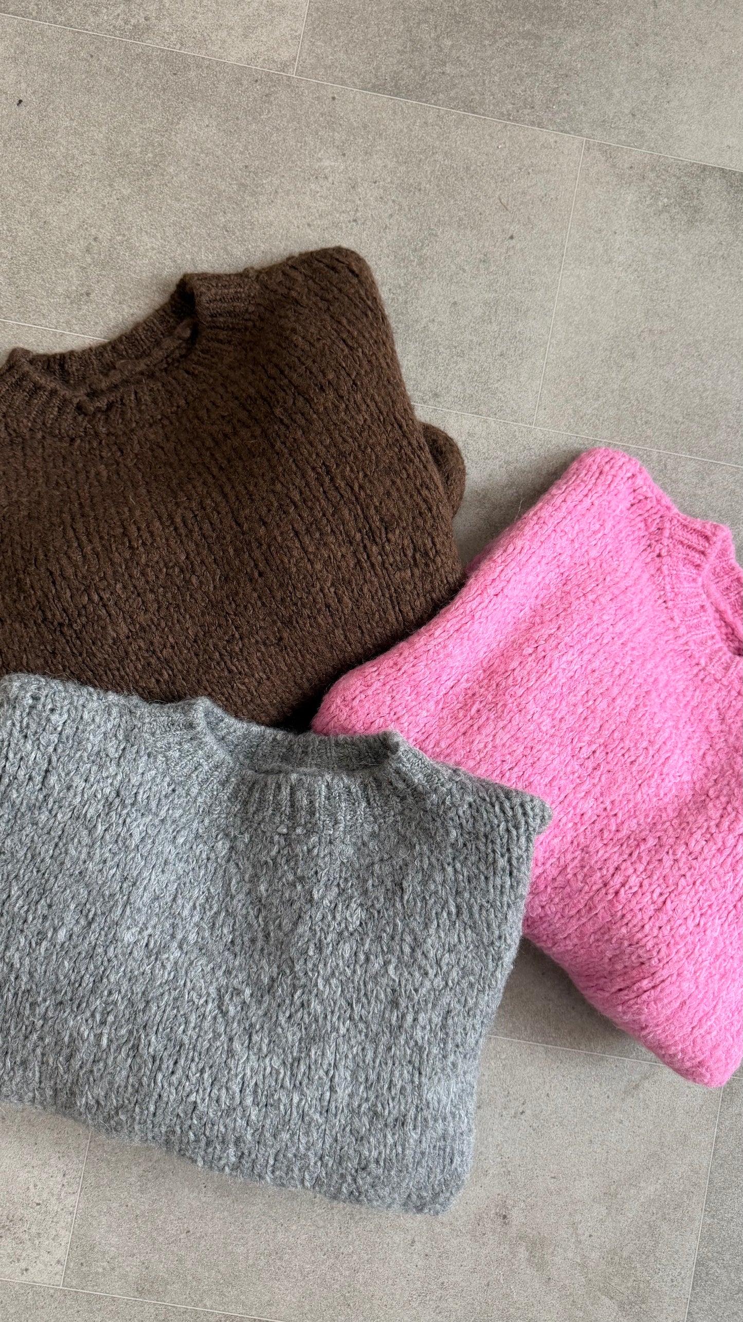 BASIC KNIT PULLOVER GREY