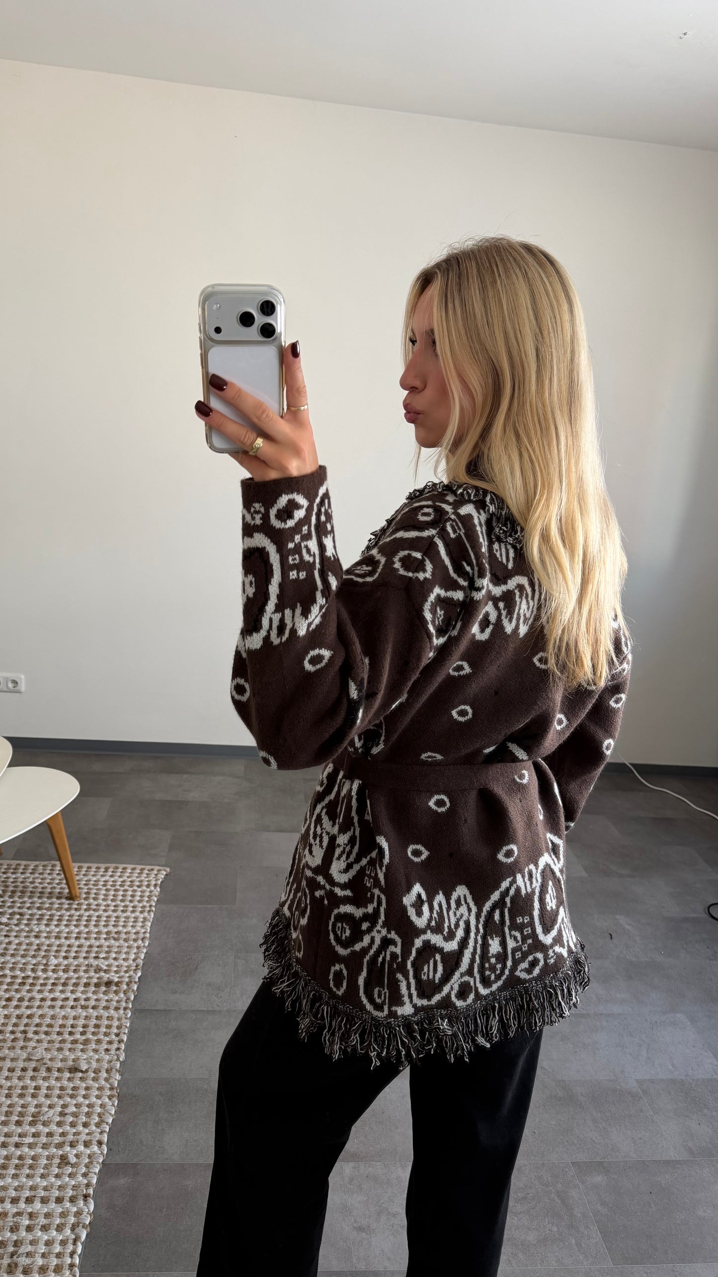 PAISLEY CARDIGAN BROWN MIT FRANSEN