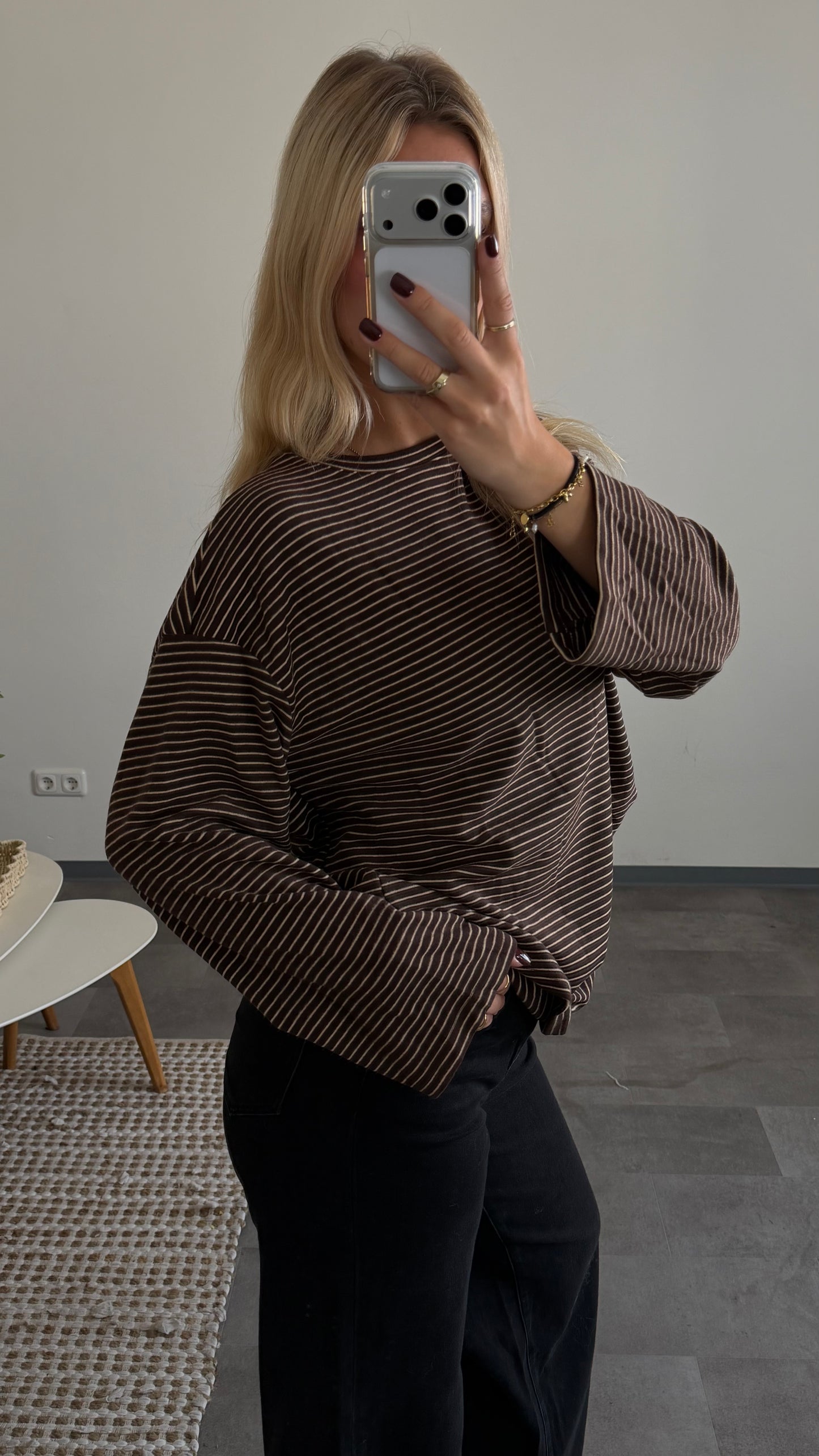 SOFT STRIPED LONGSLEEVE BROWN