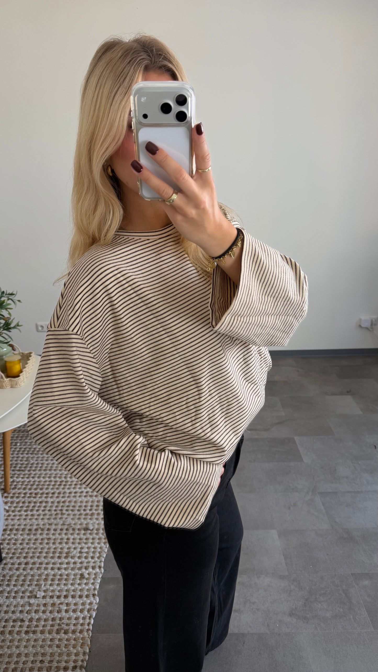 SOFT STRIPED LONGSLEEVE BEIGE