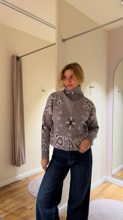 PAISLEY PULLI GREY