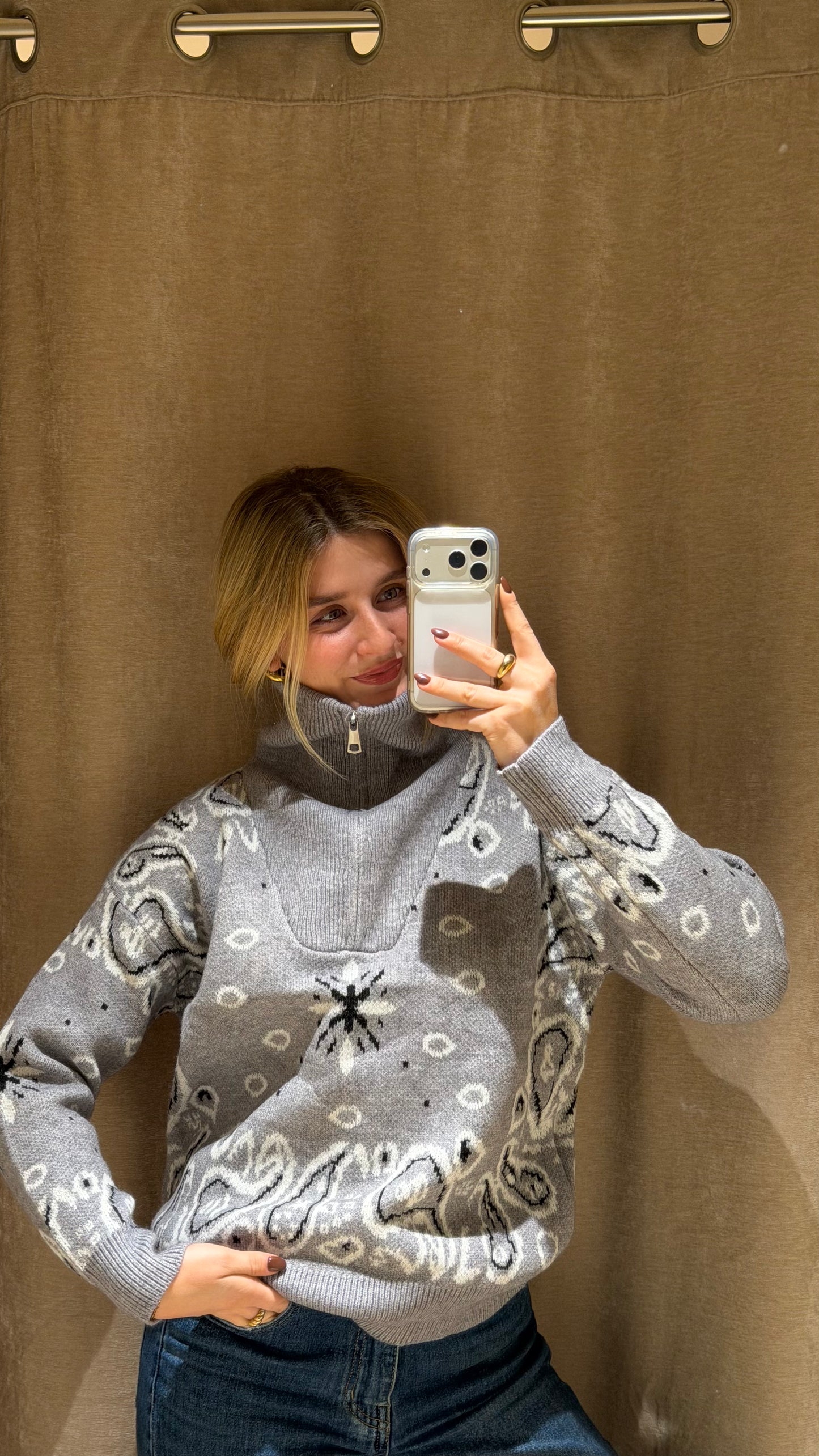 PAISLEY PULLI GREY
