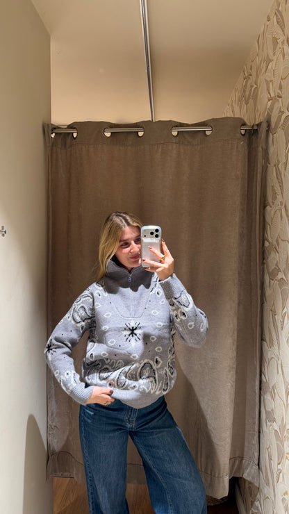 PAISLEY PULLI GREY