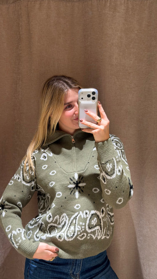 PAISLEY PULLI GREEN