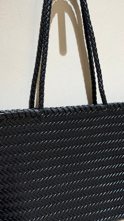 BRAIDED STRAIGT BAG BLACK