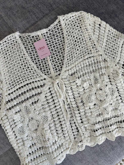 Häkeljacke weiß